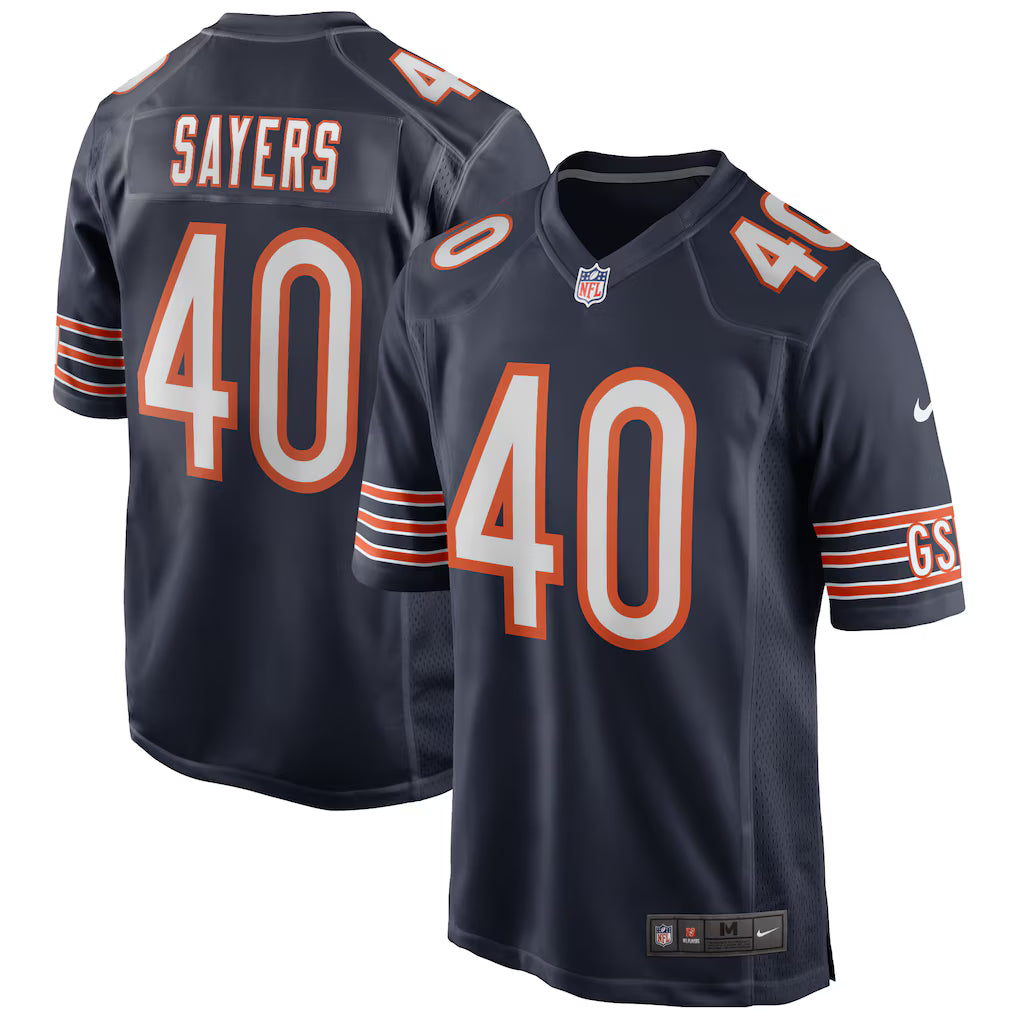 Gale Sayers Chicago Bears Retired Player Jersey - Navy