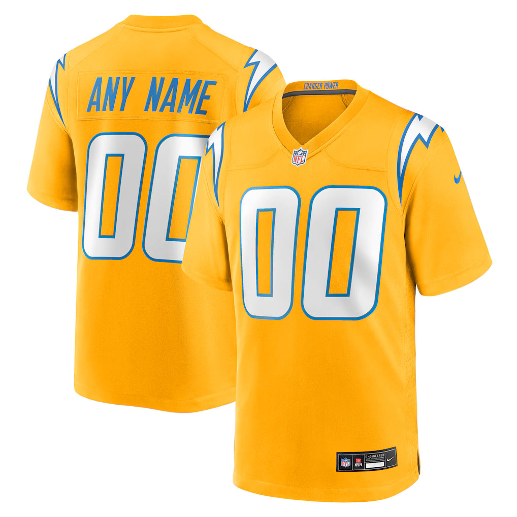 Custom Los Angeles Chargers Jersey - Gold