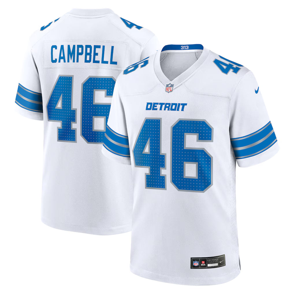 Jack Campbell Detroit Lions Jersey - White