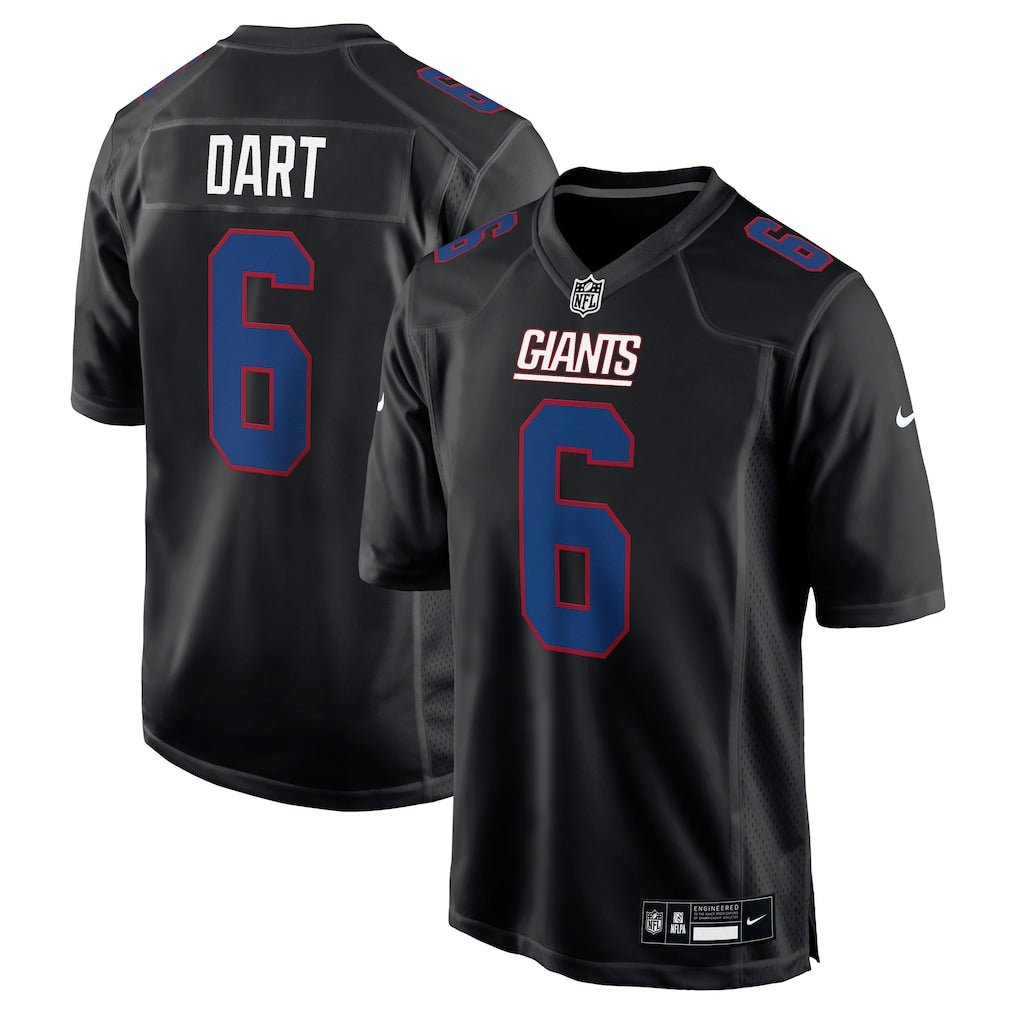 Jaxson Dart New York Giants Jersey - Carbon Black