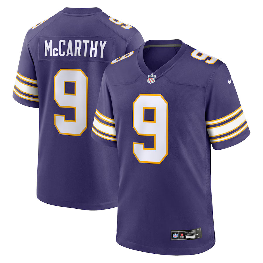J.J. McCarthy Minnesota Vikings Alternate Jersey - Purple