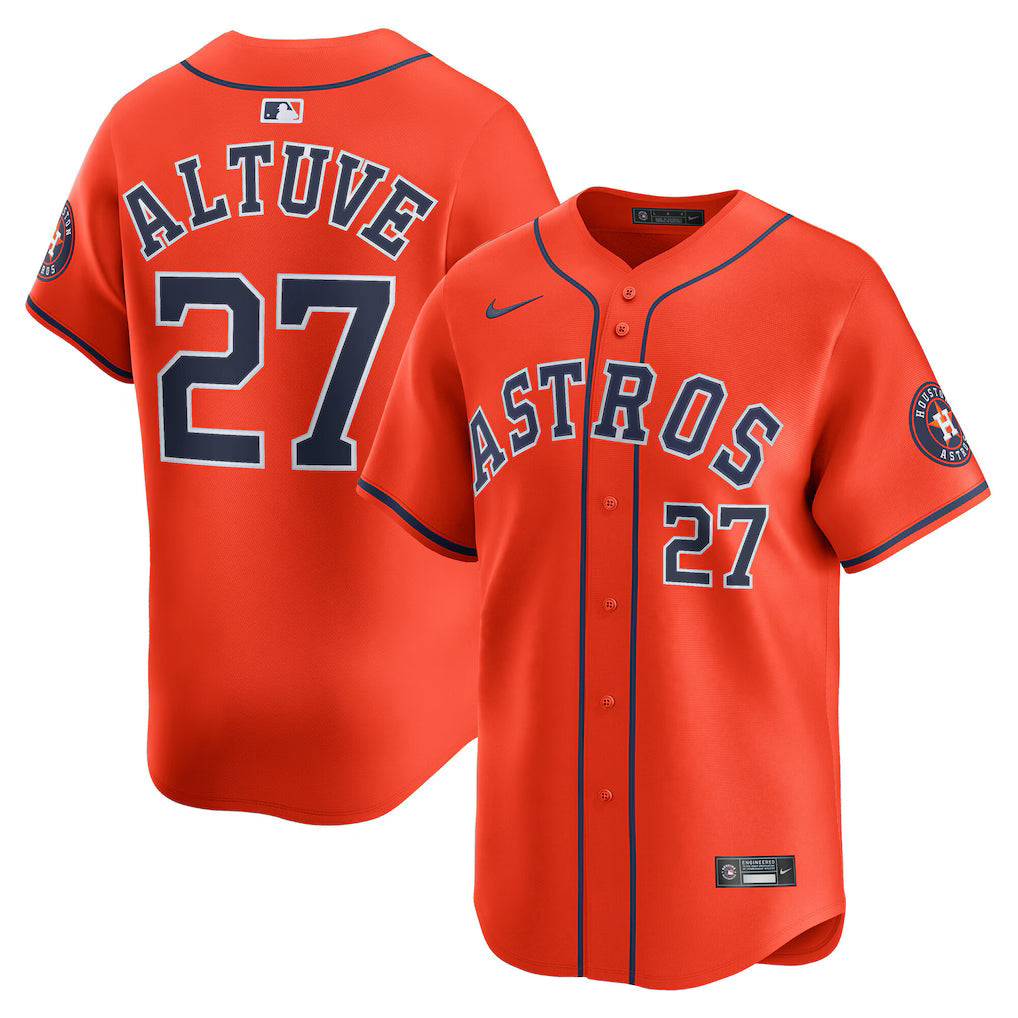 Jose Altuve Houston Astros Alternate Jersey - Orange