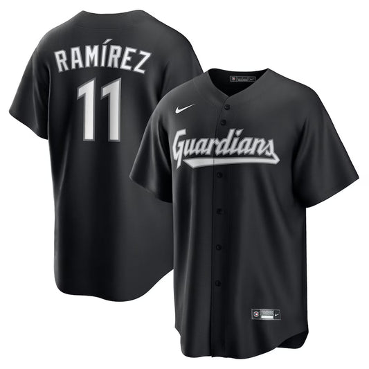 José Ramírez Cleveland Guardians Jersey - Black