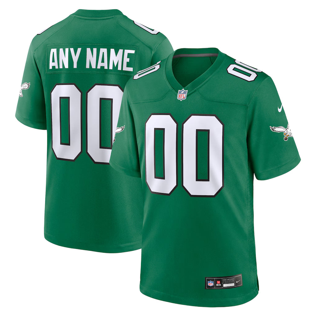 Custom Philadelphia Eagles Jersey - Kelly Green