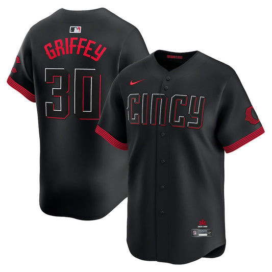 Ken Griffey Jr. Cincinnati Reds City Connect Jersey - Black