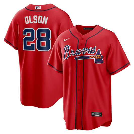 Matt Olson Atlanta Braves Alternate Jersey - Red