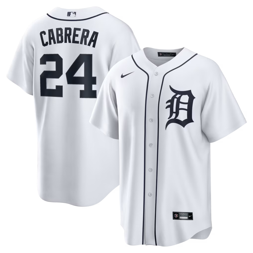 Miguel Cabrera Detroit Tigers Home Retired Player Jersey - White