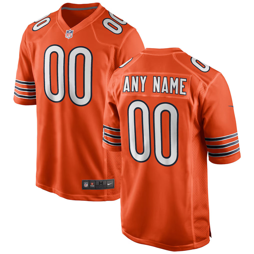 Custom Chicago Bears Alternate Jersey - Orange