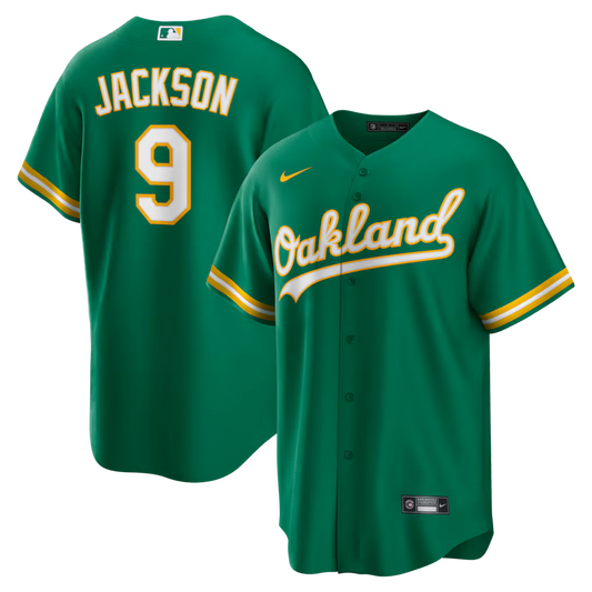 Reggie Jackson Oakland Athletics Alternate Cooperstown Collection Retired Player Jersey - Kelly Green