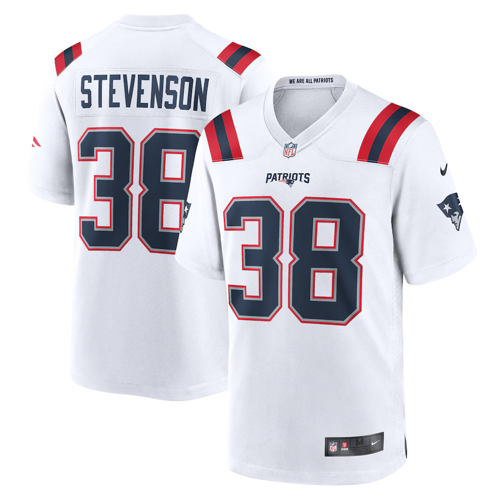 Rhamondre Stevenson New England Patriots Jersey - White