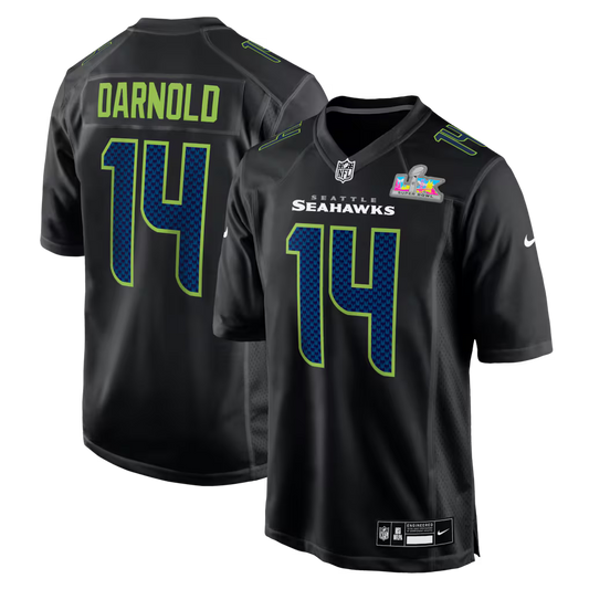 Sam Darnold Seattle Seahawks Super Bowl LX Patch Jersey - Carbon Black