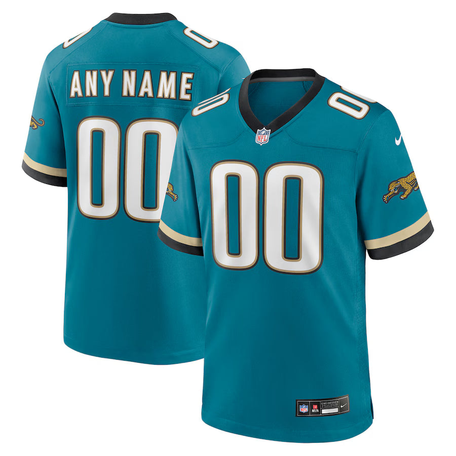 Custom Jacksonville Jaguars Prowler Throwback Jersey - Teal