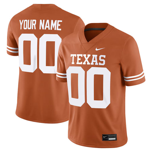 Custom Texas Longhorns Jersey - Orange