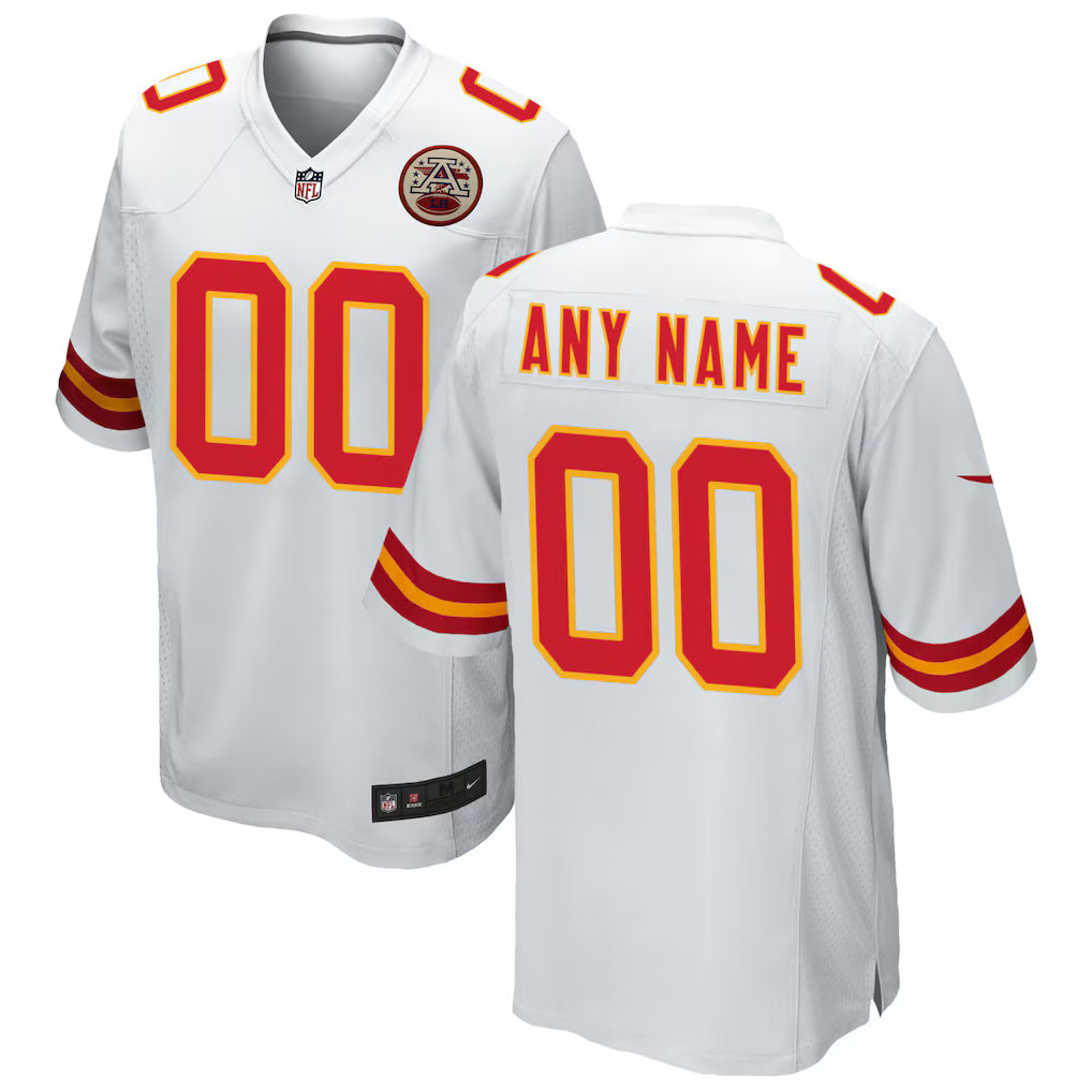 Custom Kansas City Chiefs Jersey - White