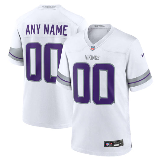 Custom Minnesota Vikings Alternate Jersey - White