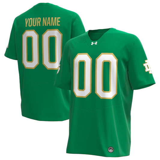 Custom Notre Dame Fighting Irish Jersey - Kelly Green
