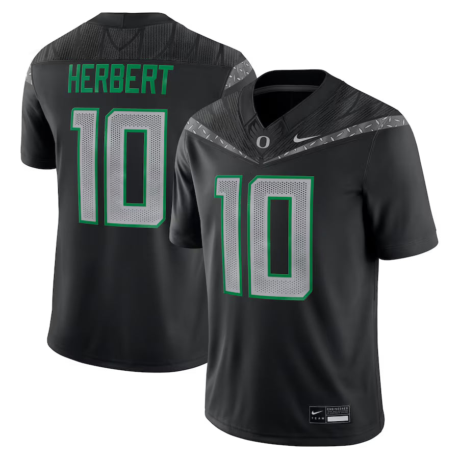 Justin Herbert Oregon Ducks Alumni Jersey - Black