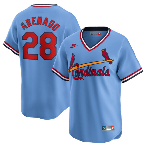 Nolan Arenado St. Louis Cardinals Cooperstown Collection Jersey - Light Blue