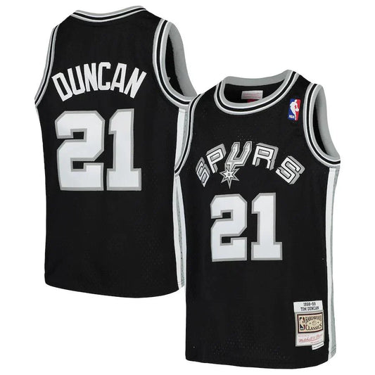Tim Duncan San Antonio Spurs Hardwood Classics 1998/99 Jersey - Black