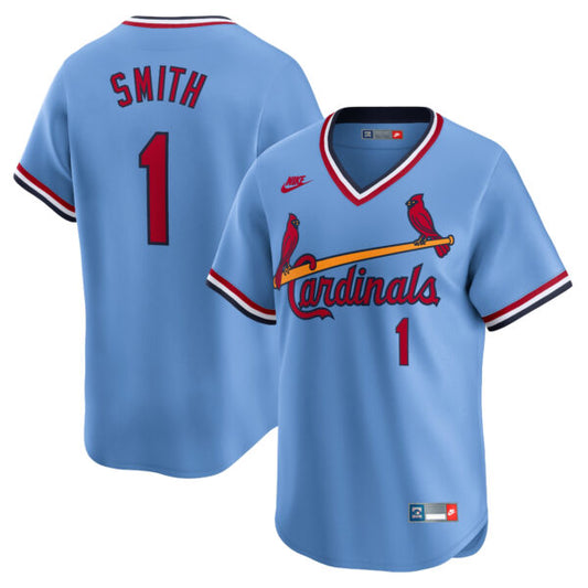 Ozzie Smith St. Louis Cardinals Cooperstown Collection Jersey - Light Blue