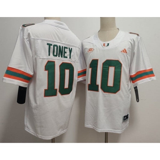 Malachi Toney Miami Hurricanes Jersey - White