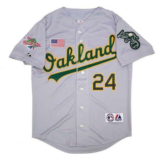 Rickey Henderson Oakland Athletics 1990 World Series Road Jersey - Grey