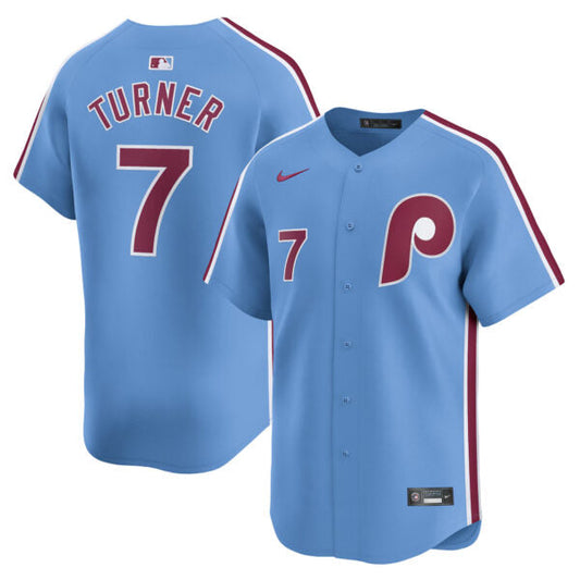 Trea Turner Philadelphia Phillies Alternate Limited Jersey - Light Blue