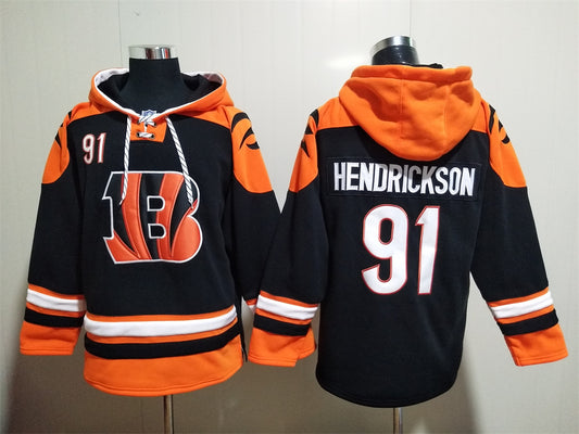Trey Hendrickson Cincinnati Bengals Hoodie Jersey - Black