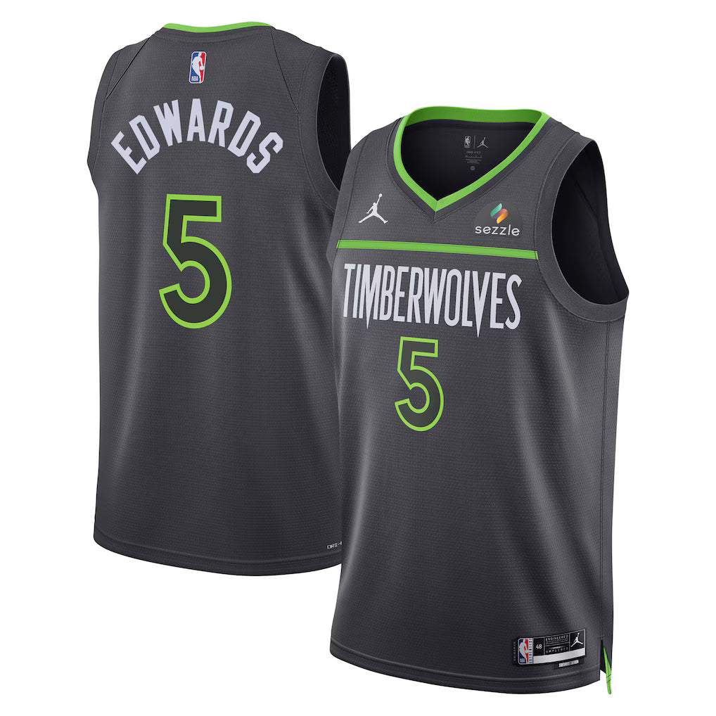 Anthony Edwards Minnesota Timberwolves Unisex Swingman Jersey - Statement Edition - Anthracite