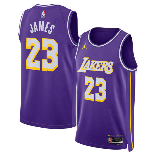 LeBron James Los Angeles Lakers Unisex Swingman Jersey - Statement Edition - Purple