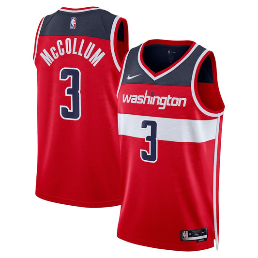 CJ McCollum Washington Wizards Unisex Swingman Player Jersey - Icon Edition - Red