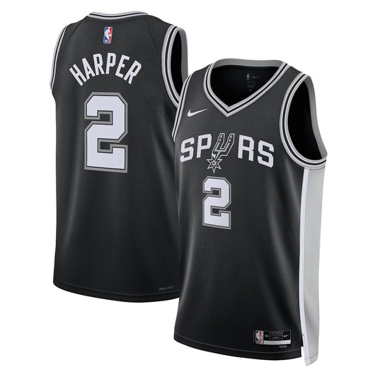 Dylan Harper San Antonio Spurs Unisex 2025 NBA Draft First Round Pick Swingman Jersey - Icon Edition - Black