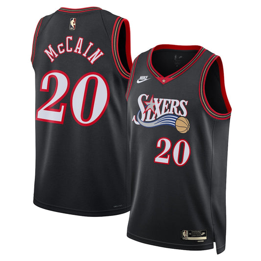 Jared McCain Philadelphia 76ers Unisex Swingman Jersey - Classic Edition - Black