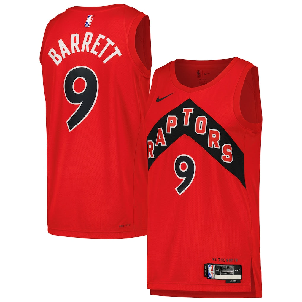 RJ Barrett Toronto Raptors Unisex Swingman Player Jersey - Icon Edition - Red