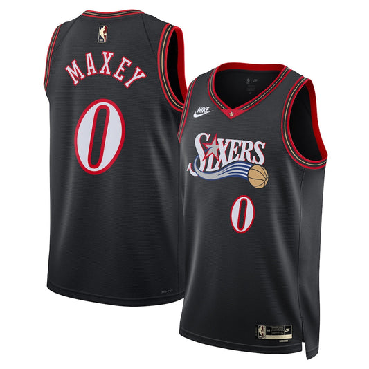 Tyrese Maxey Philadelphia 76ers Unisex Swingman Jersey - Classic Edition - Black