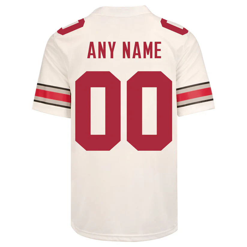 Custom Ohio States Buckeyes Jersey - White