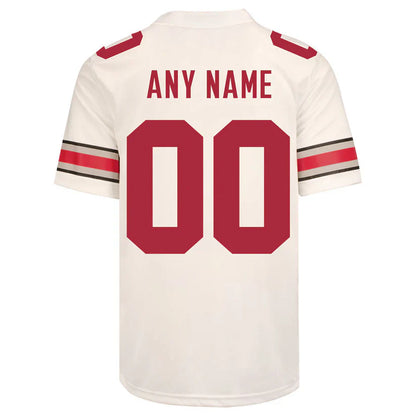 Custom Ohio States Buckeyes Jersey - White