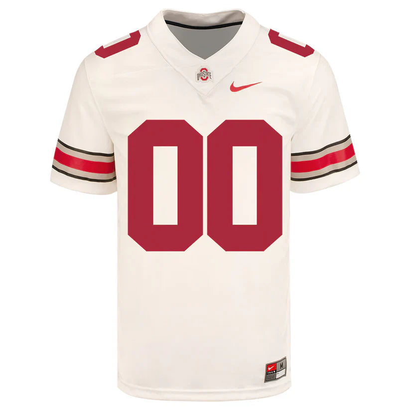 Custom Ohio States Buckeyes Jersey - White