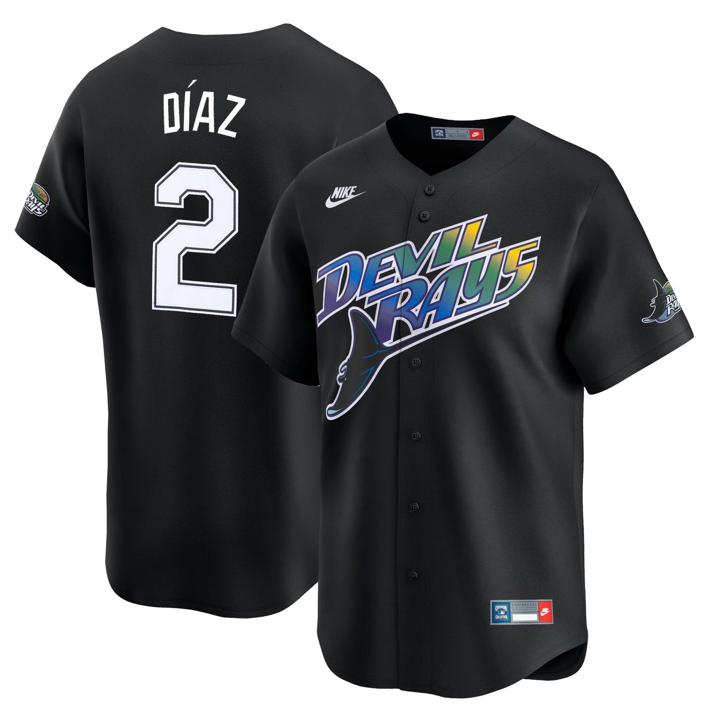 Yandy Diaz Tampa Bay Rays Cooperstown Collection Jersey - Black